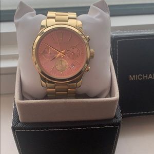 Pink Dial Runway Chronograph Watch by Michael Kors